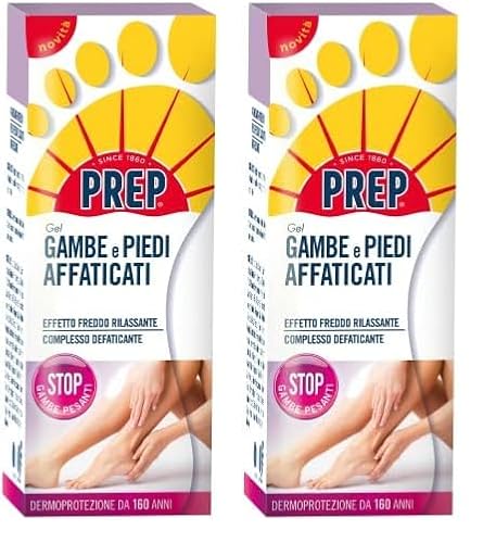 Prep, Gel Gambe e Piedi Affaticati, Gel Effetto Freddo Rilassante,
