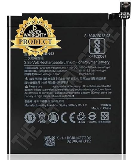 Image of THE BATTERY STORE Original BN43 Battery for Redmi Note 4 Battery with 6 Month Warranty*** (for MI BN43)