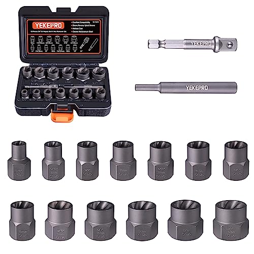 YEKEPRO 15 PCS Bolt Extractor Set