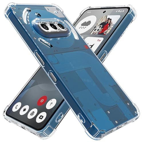Image of Fashionury 3D Raised Transparent Crystal Clear Back Cover for Nothing Phone 3A | Shockproof Design | Anti-Slip Grip | Camera Protection | 360 Degree Protection Mobile Case