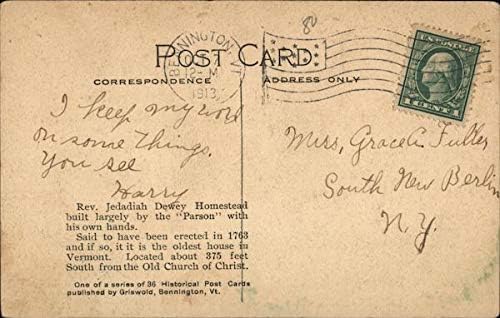 Miniatura 2 de The Old Swift House Bennington, Vermont VT Original Antique Postcard 1913