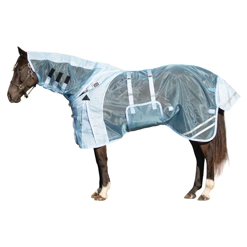 Schneiders Mosquito Mesh II Adjusta-Fit Horse Fly Sheets | Insect & UV Protection for Horses | Durable 350D Mesh | Reflective Safety Stripes
