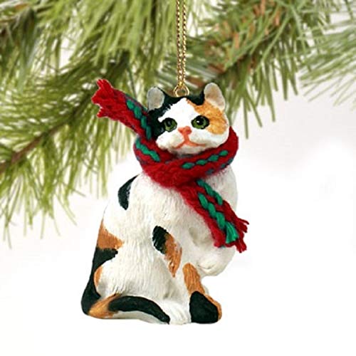Conversation Concepts Calico Cat Tiny Miniature One Christmas Ornament Calico Shorthaired - Delightful!