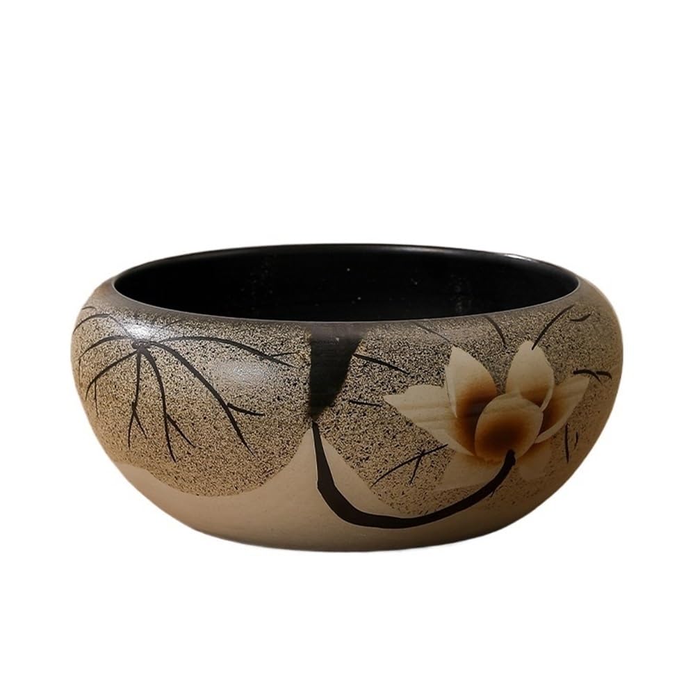 Doniczka Ceramiczna nieporowata doniczka w stylu chińskim, dom, salon, storczyk Phalaenopsis, żonkil, lilia wodna, naczynie hydroponiczne Rośliny domowe, sukulenty, kwiaty(Średni)