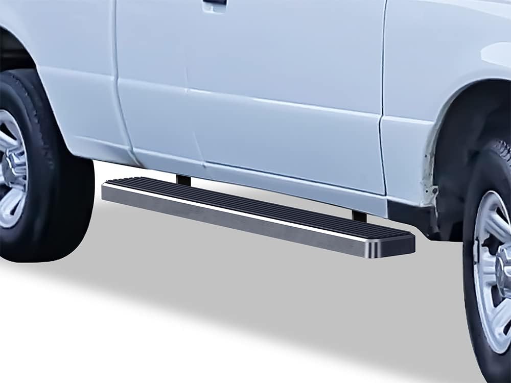 APS (Silver 6in 304 Stainless Steel) Running Boards Nerf Bars Side Steps Compatible with Ford Ranger Mazda B-Series 1998-2011 Super Cab