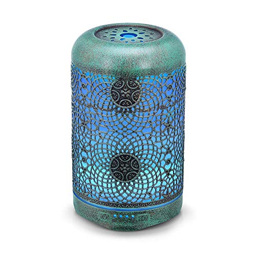 Essential Oil Diffuser Humidifier 250ml, Vintage Metal Oil Diffusers for Essential Oils, Handcraft