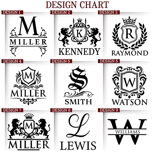 Amazing Items Set of 2 - Personalized Whiskey Glasses w/Name & Initial - 9 Designs - 9 oz, Limited Edition Monogrammed Rocks Glasses for Dad Gifts - Image 4