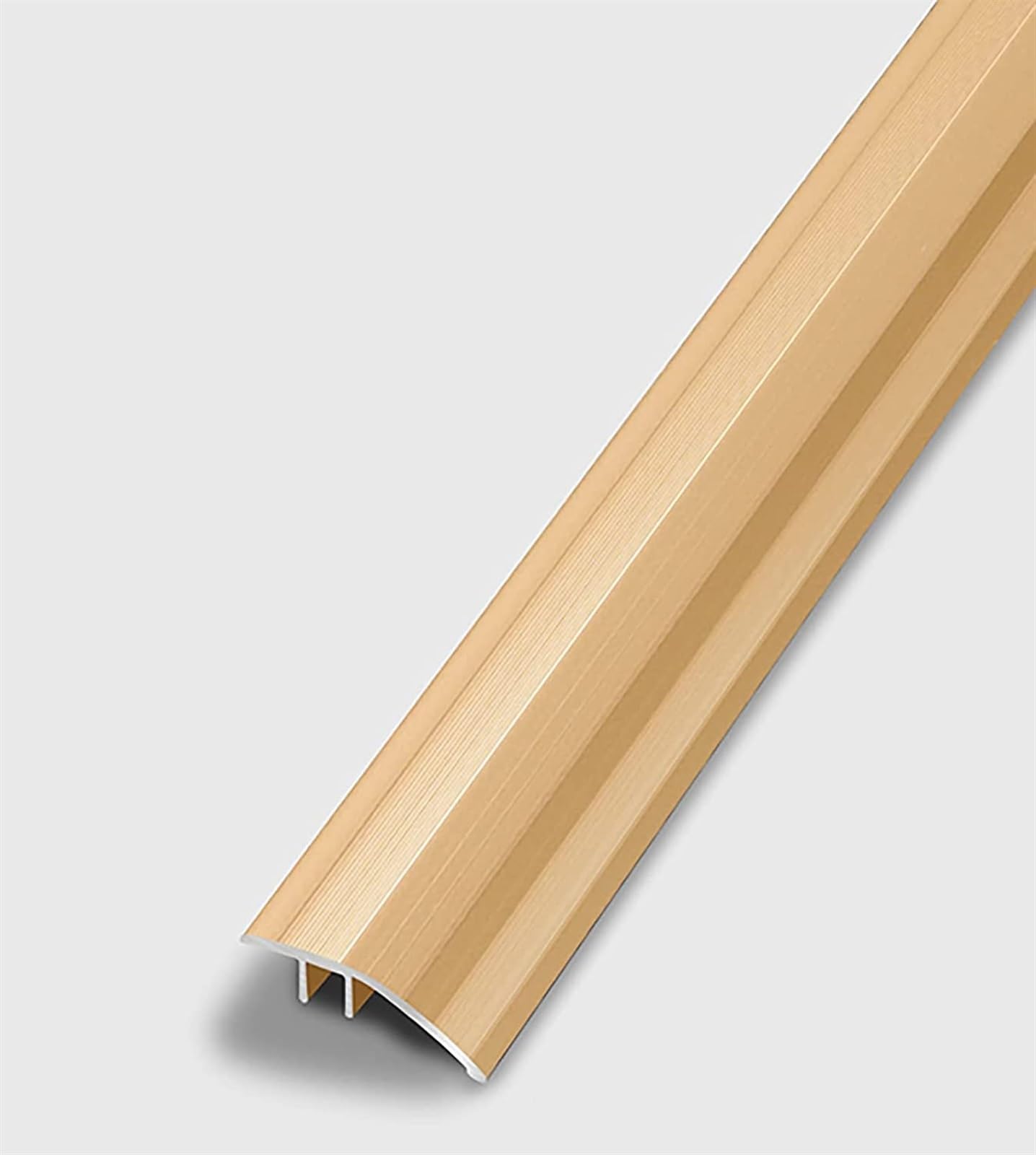 Profilo di Transizione, Striscia di Soglia, Tappeto for pavimento in laminato, bordo antiscivolo, garage di casa, portico anteriore/posteriore, riduttore ad arco con scanalatura(Gold)