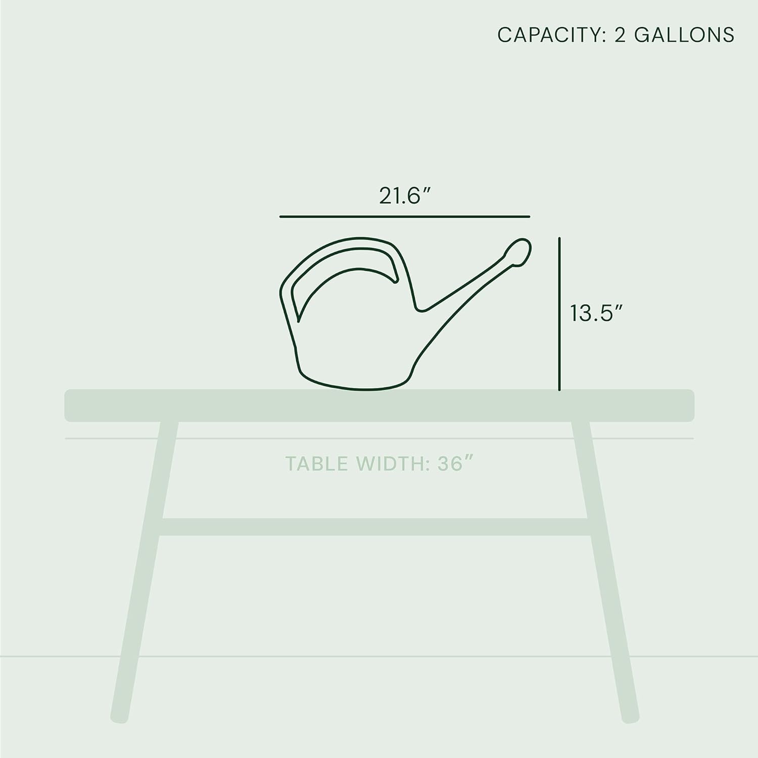Bloem Rhino Watering Can: 2 Gallon Capacity - Charcoal - 100% Recycled Plastic Can, Easy Water Spout, One Piece Construction, for Indoor and Outdoor Use, Gardening