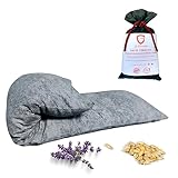 körnerkissen mikrowelle, wärmekissen weizen mit lavandel 47 x 15 cm. Wärme und Kältekissen für Nacken, Schulter, Lendenmuskeln... Hergestellt aus Bio-Samen und strapazierfähigem, weichem Baumwollstoff