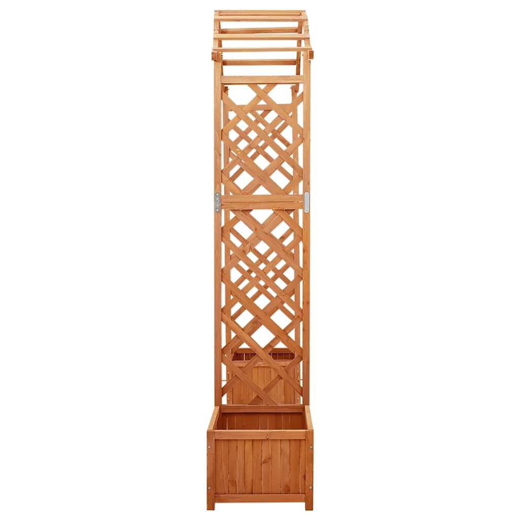 vidaXL Pergola ogrodowa z donicami, lite drewno jodłowe