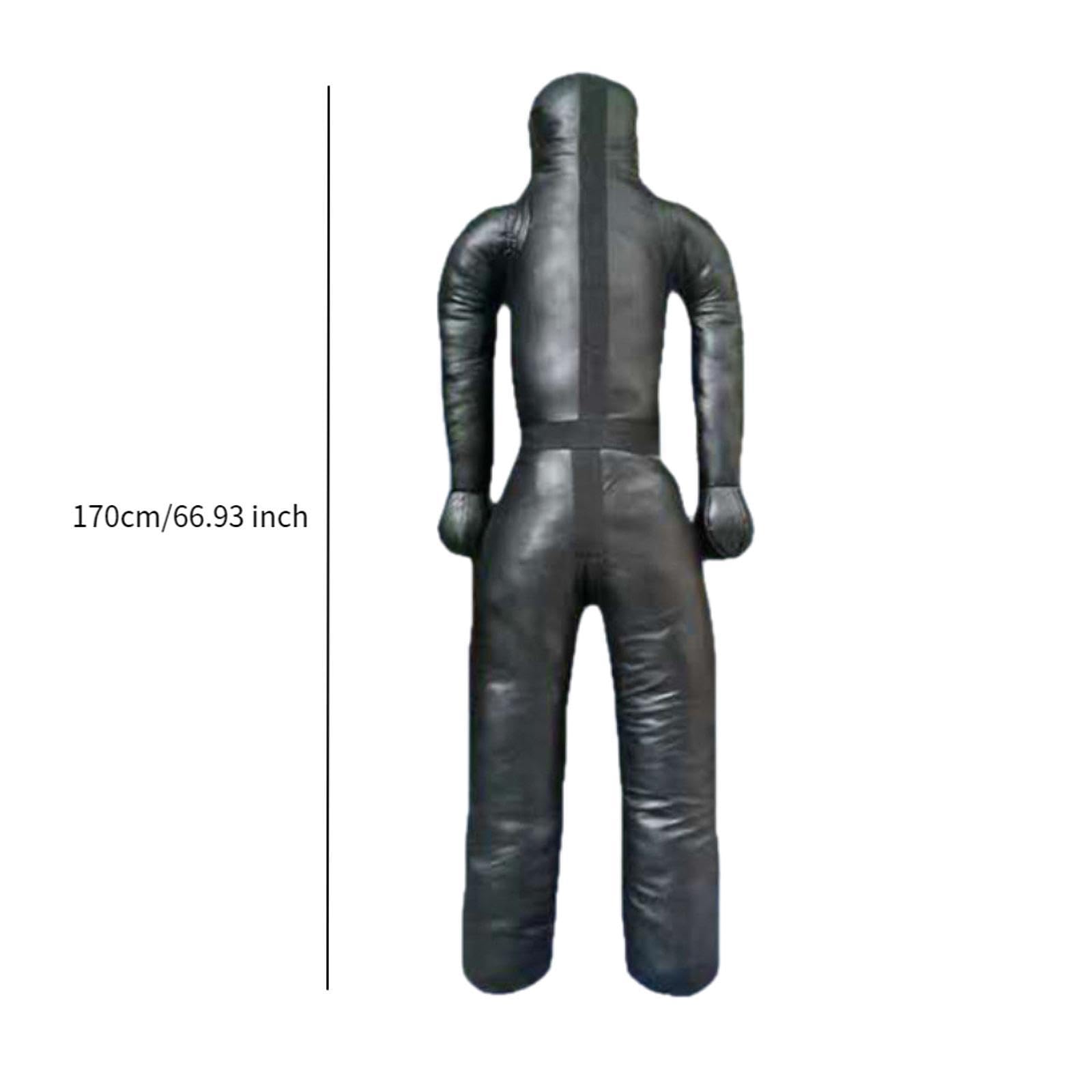 kowaku MMA Wrestling Dummy Boxing Equipment Tear Resistant Unfilled Punching Bag for Wushu Arts Kickboxing Home Gym Fire Drill Men, Black