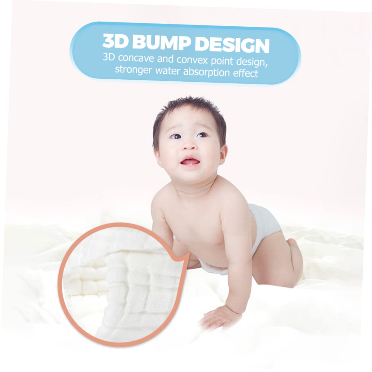 CIMAXIC 5pcs Baby Diapers Newborn Breathable Washable Cloth Diapers for Toddlers