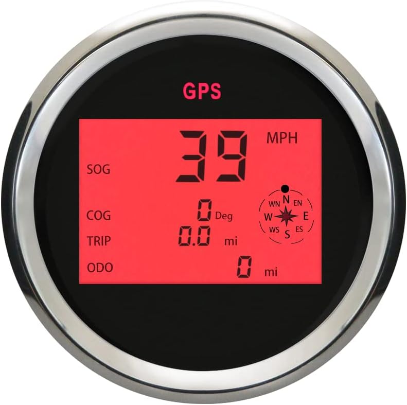 ELING Universal Digital GPS Speedometer Speedo Gauge ODO COG TRIP For