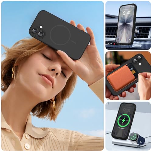 Miracase Magnetic for iPhone 17 Case, Compatible with MagSafe, Integrated Silicone Camera Control Cover, 3.0mm Thicken Shockproof Drop Protection Phone Case for 17, Black - Image 7