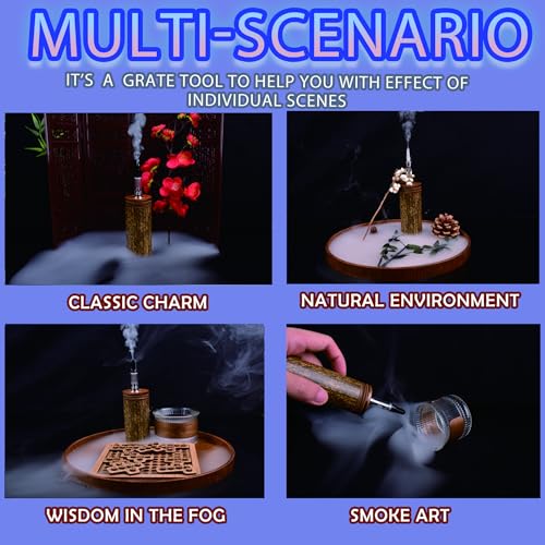 Máquina de humo portátil con diseño de calavera, control remoto inalámbrico, alimentada por batería para filmación, cosplay, Halloween y pruebas de flujo de aire (marrón) miniatura 2