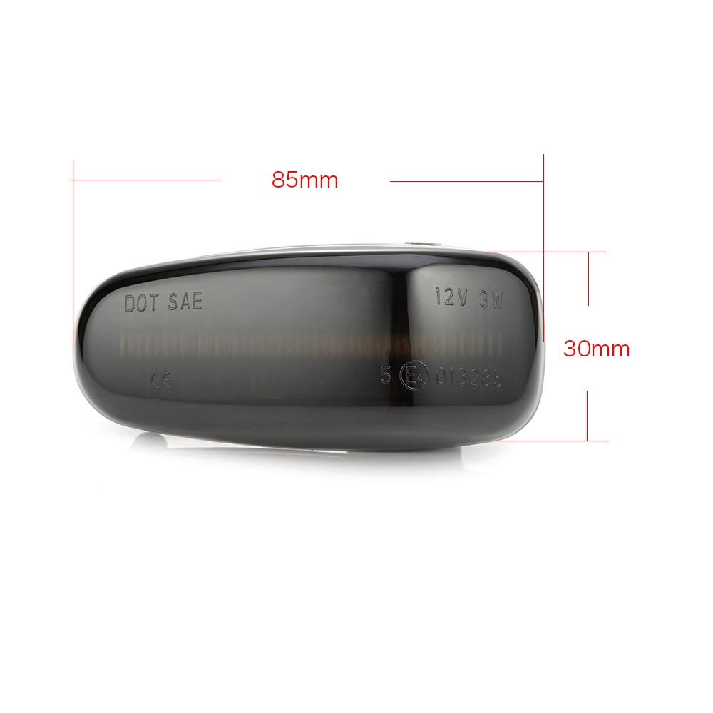 2 pezzi LUCE Indicatore laterale dinamico Indicatore di direzione Luce lampeggiante sequenziale, for Mercedes-Benz, W210 W202 W208 R170 Vito W638 Indicatore di direzione(Flowing water white)