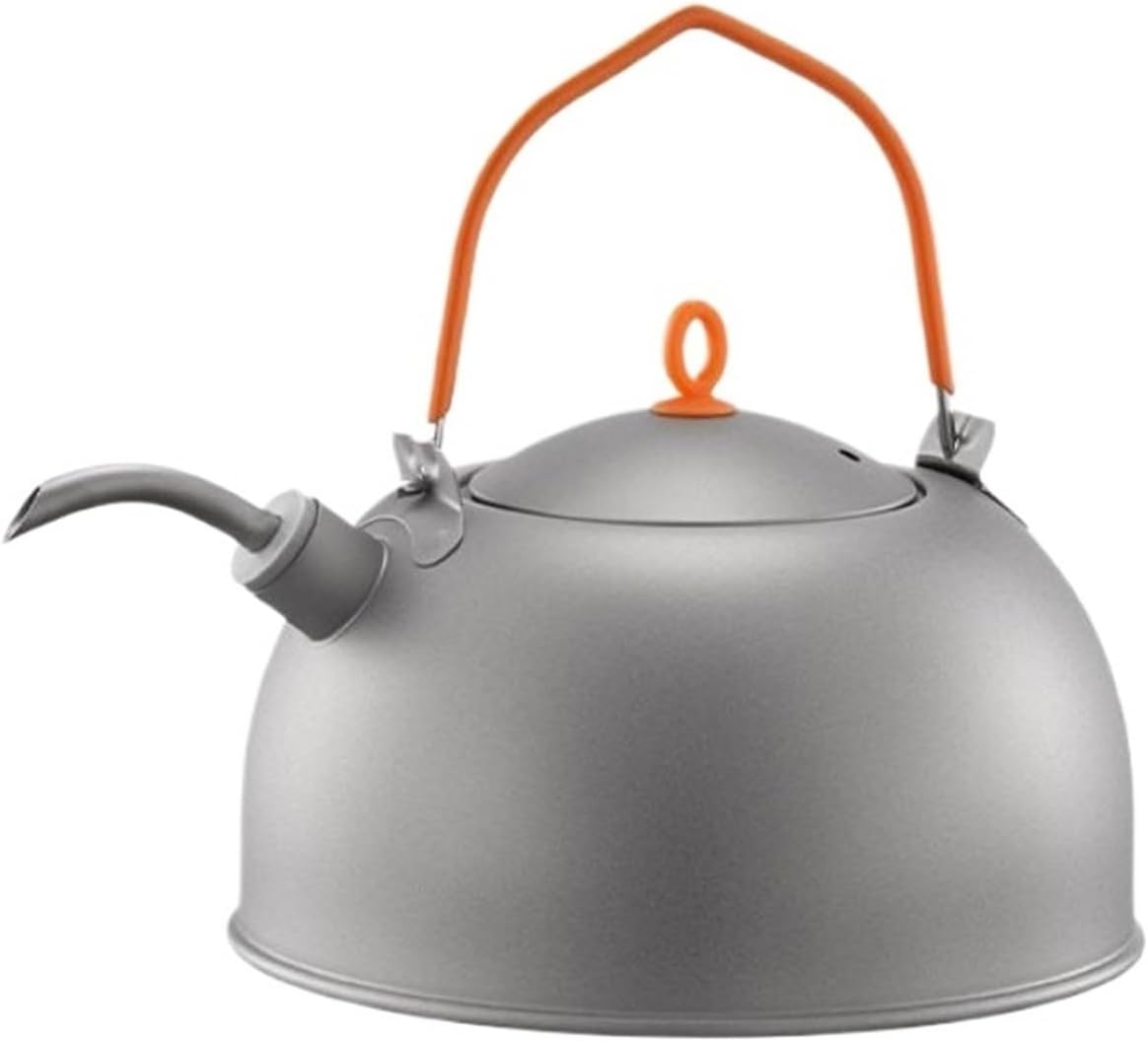 0.5L Titanium Pour Over Coffee Kettle with Removable Spout, Lightweight Camping Tea Pot for Boiling Water Hiking Backpacking(With spout)