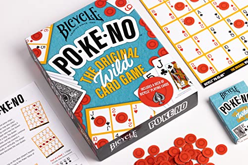 Bicycle Pokeno Card Game Set with Deck, Scoreboards & Chips, Poker meets Keno, Fun Party Game and Family Game Night Favorite, Ages 6+ by Bicycle - Image 4