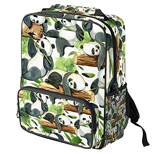 Sac à dos ordinateur portable sac de travail tendance panda vert femme fille homme