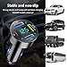 4 Ports USB Car Charger USB Adapter with Voltmeter,Type C Port PD 3.1/QC 3.0 Super Fast Charging Car Cigarette Lighter Plug for iPhone 14 13 12,S22 S21 S20,iPad Pro& More Mobil Phone (Black)
