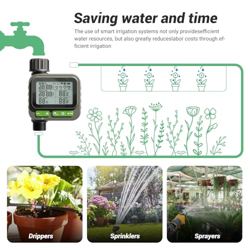 Minuteur d'arrosage programmable extérieur et irrigation numérique de cour - 7