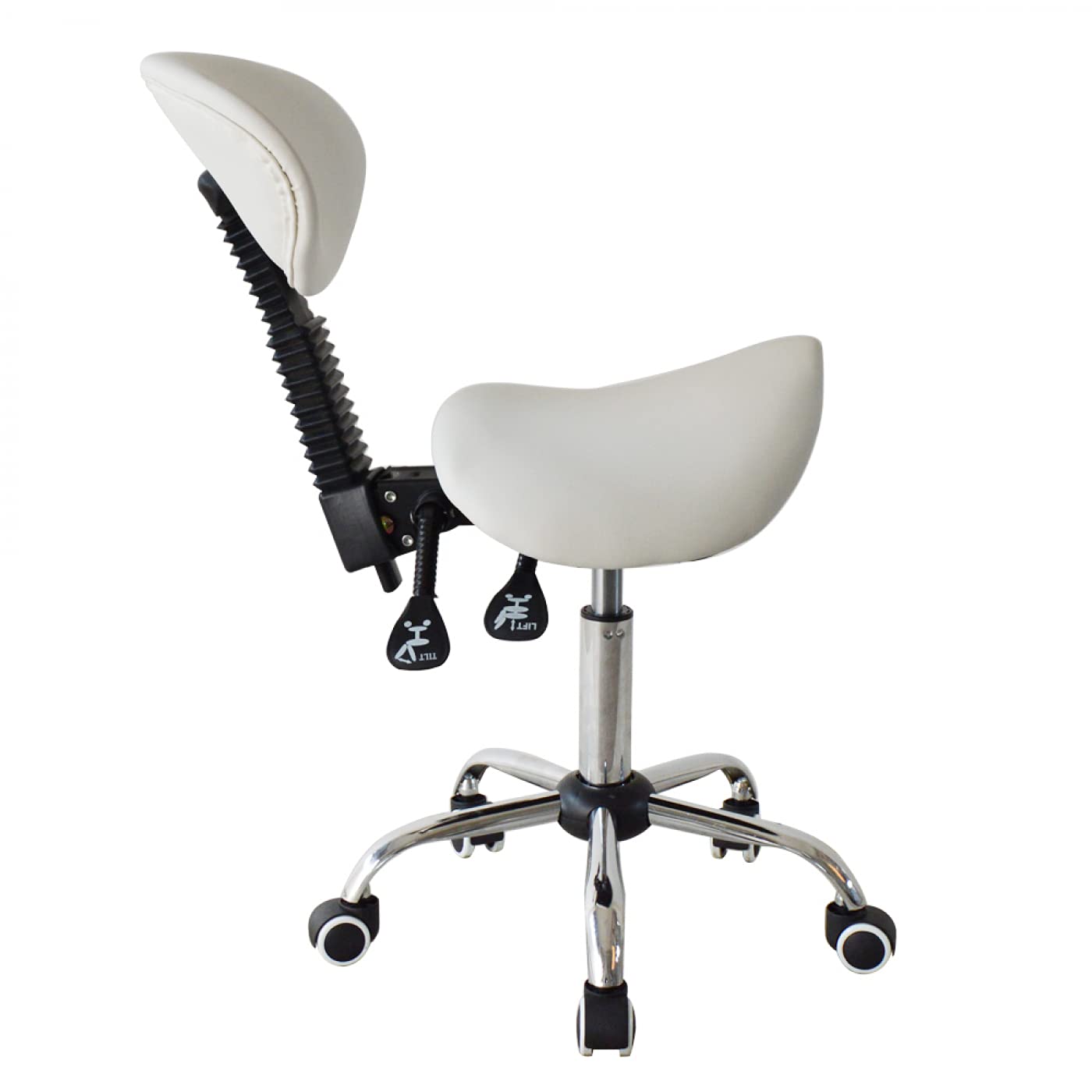 VDD Taburete ergonómico reclinable - Taburete de peluquería - Tabouret - Altura regulable