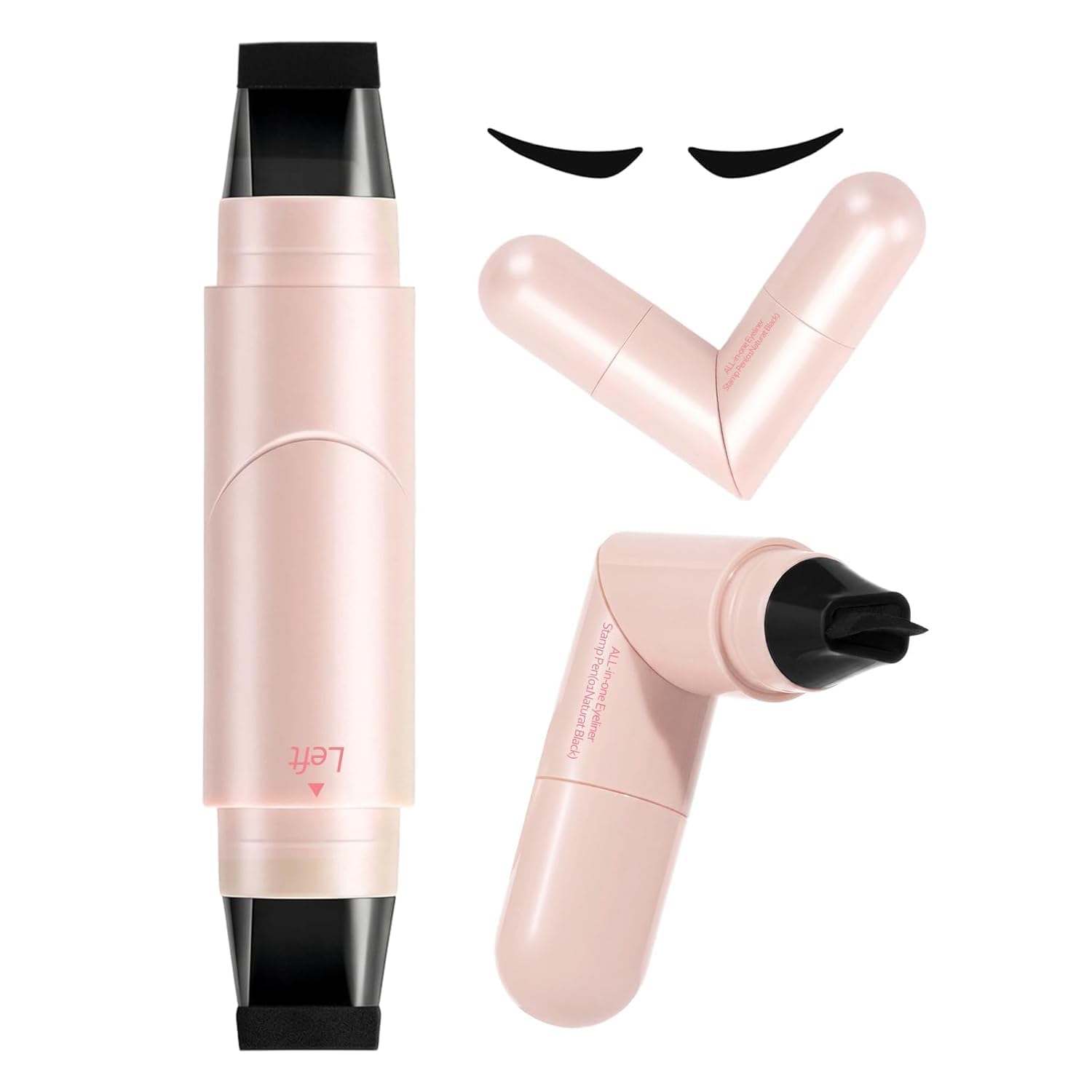 WEZOSHINET Waterproof Winged Eyeliner Stamp Pen, Dual Head Rotating Design, Quick-Dry, Long-Lasting, Smudge-Proof Liquid Eyeliner Pen for Beginners, Cat Eye Tool, Easy to Use for Everyday (Black)-image-40