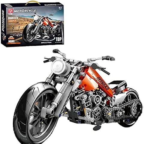 Technic Motorcycle Building Kit for Kawasaki, 436 Pieces Motorcycle Set Technic Mountain Bike Racing Motorcycle Model, Construction Toys Collection Motorcycle Building Kit Compatible with Lego Cover