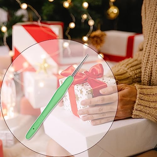 Image of Small Size Crochet Hook Lace Crochet Needle QLRFFLJOY 0.75mm Crochet Hook Embroidery Thread Knitting Weaving Tool DIY Lace Yarn Crochet Needles (0.75 mm)
