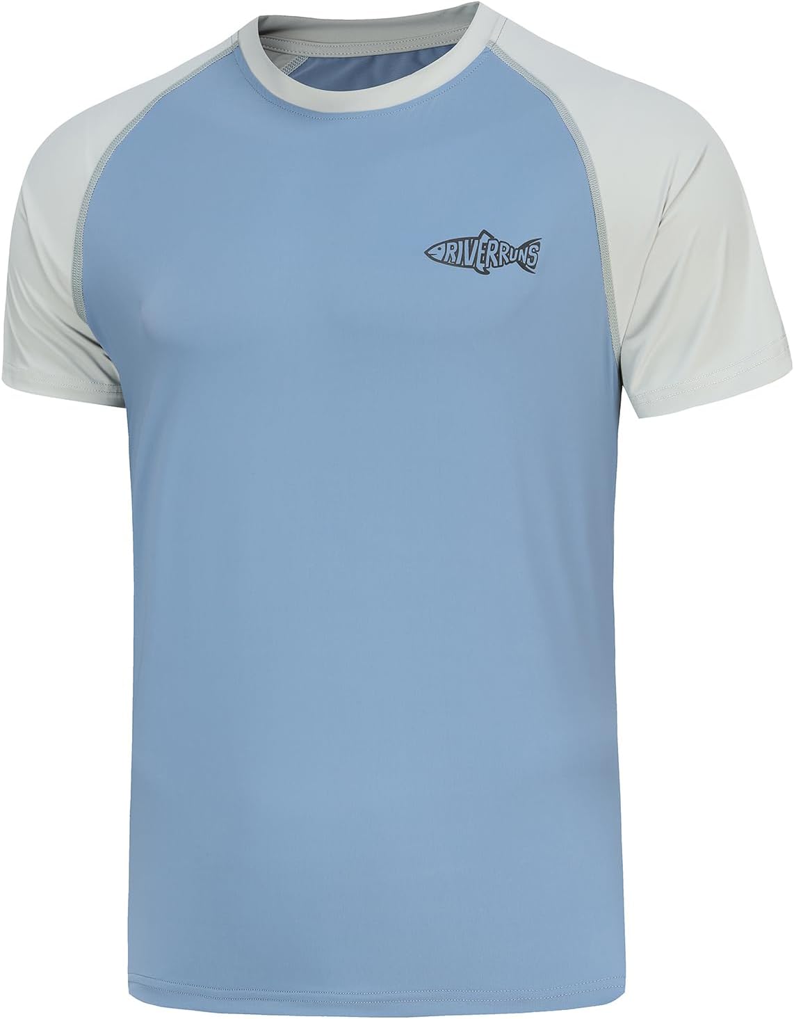 Riverruns UPF 50+ Swim Shirt Fishing Shirt Rash Guard T Shirt Ice-Cool Quick Dry Sports Shirt#1017