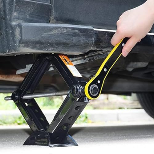 14-20 Zoll Radschlüssel mit Standard-CR-V-Stecknüssen + 360° drehbarer arbeitssparender Wagenheber-Ratschenschlüssel (Kreuz)