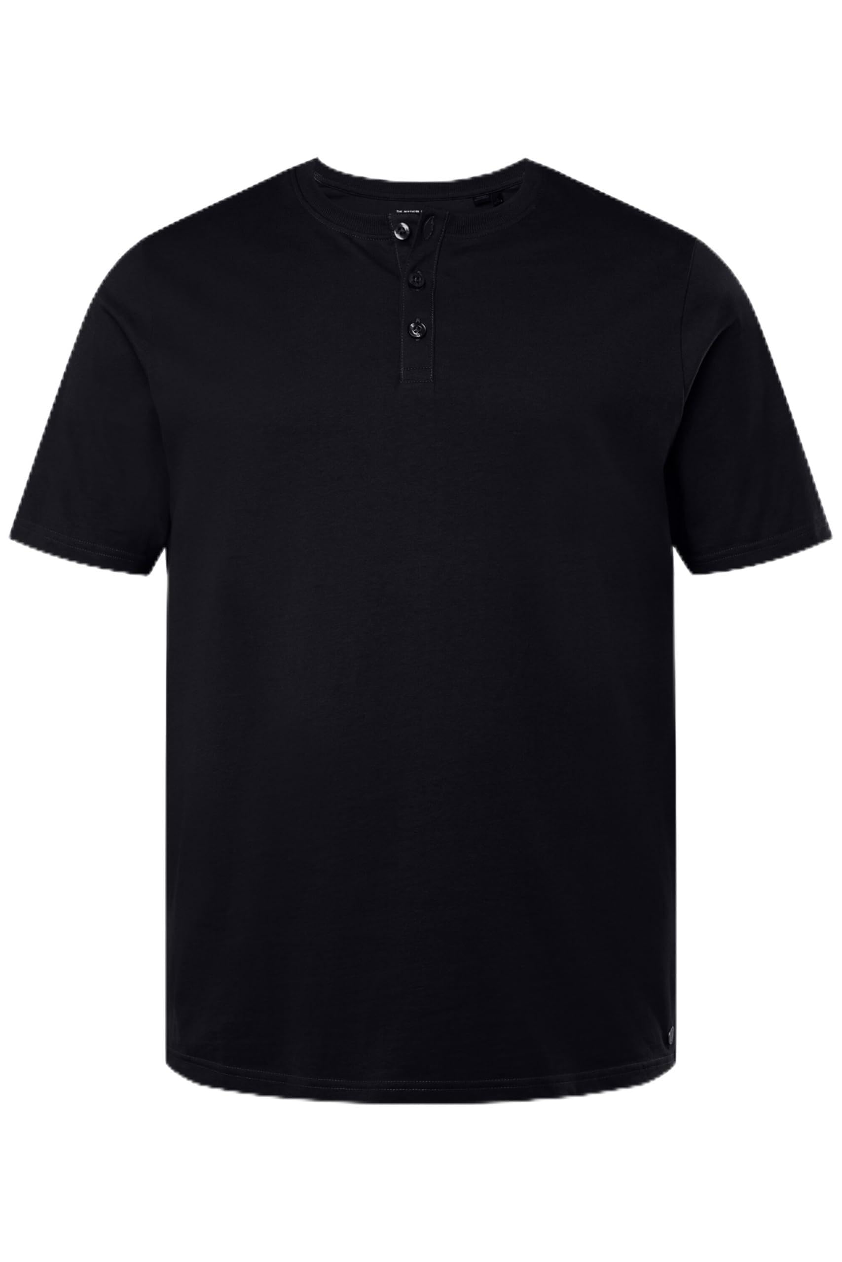 JP 1880 Menswear Big & Tall Plus Size L-8XL Short Sleeve Henley Shirt, Basic Moss Green XXXXXXX-Large 726695438-7XL