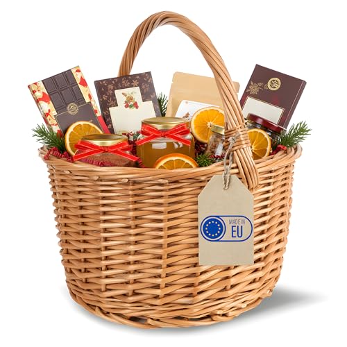 Creative Home Weidenkorb mit Henkel | 35 x 35 x 36 cm (+/- 2 cm) Groß...