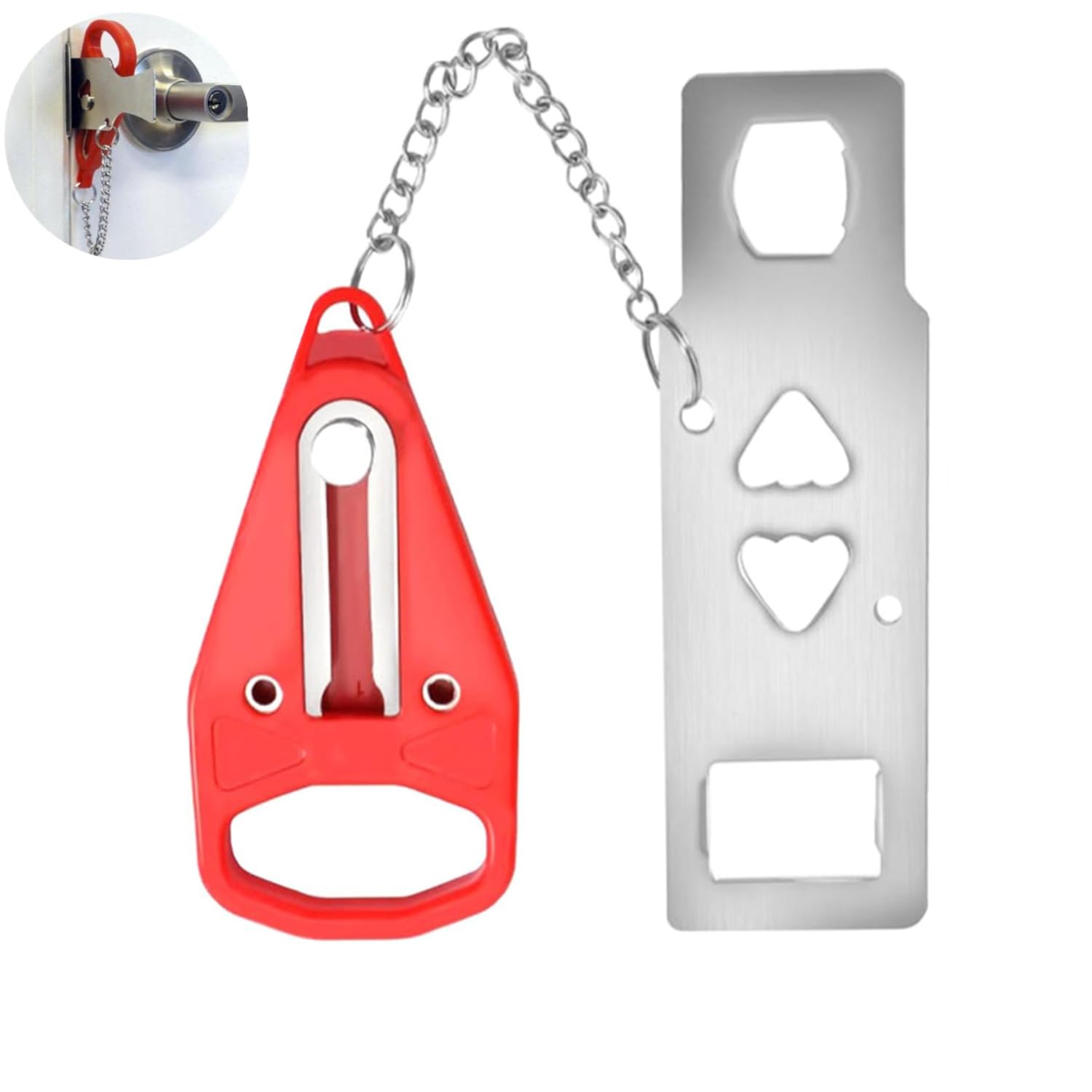 Portable Door Lock, Travel Door Security Locks Hotel Door Lock Travel Safety Travel Door Lock Must Haves Security Devices Safe Lock Additional Door Safety for Travel Family Apartment Residence Hotel