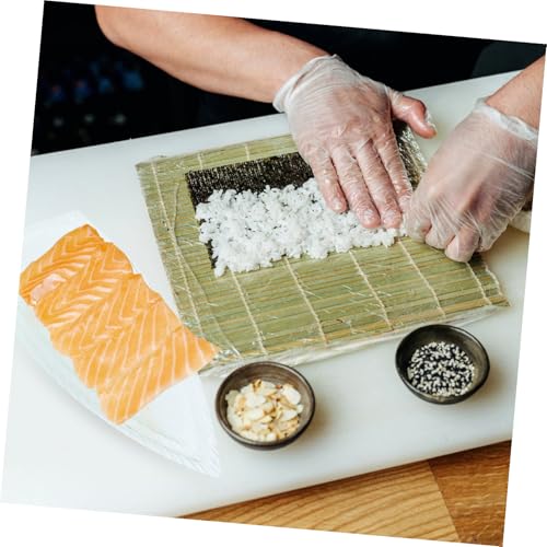 Plato de sushi acrílico en forma de barco 39x19x5 cm miniatura 5
