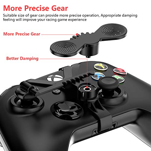 Xbox One Mini Steering Wheel, Xbox One Controller Add-on Replacement Accessories for All Xbox Racing Game (Black)