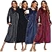 Imagen de Albornoz de Felpa con Cremallera para Mujer Suave y cálido Pijama Casual Loungewear
