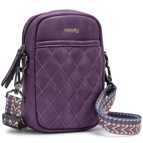 Alldaily Small Crossbody Bag for Women Vegan Leather Phone Purse with Card Slots