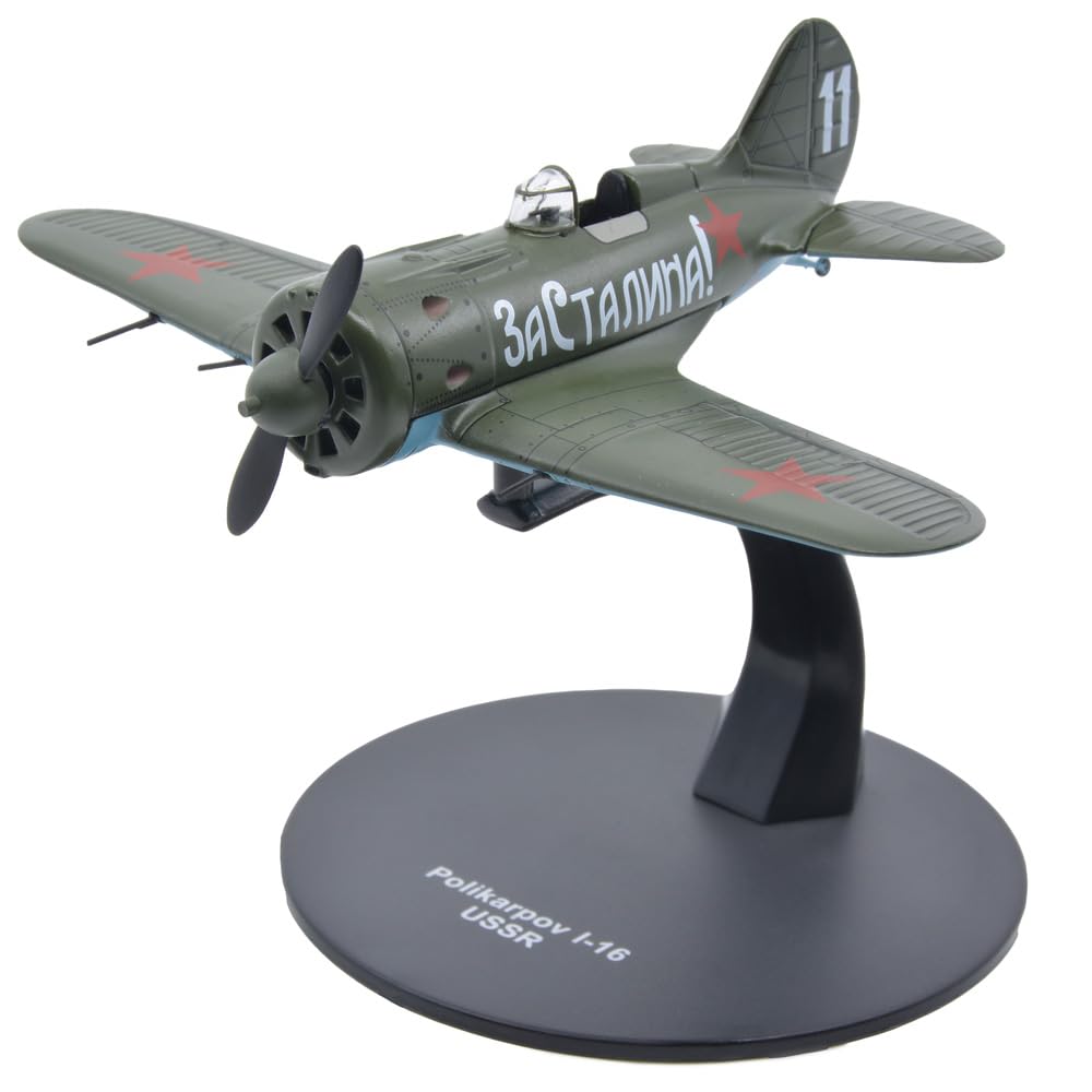 Motor city classics Coleccionable militar fundido a escala 1:72 | Polikarpov I-16 - URSS | Modelo Militaria fundido a presión 27289-41