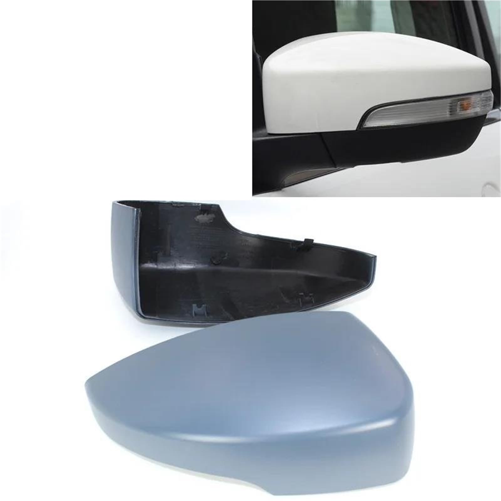 Copertura Per Specchietto Laterale Ford Kuga E EcoSport 2013-2019 – Calotta In Argento, Bianco O Nero, Leggera E Resistente Alle Intemperie