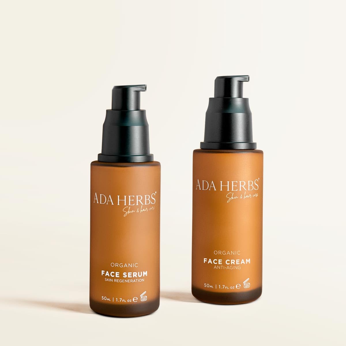 Renew & Revive - Anti-Aging Regeneration Skincare Set with Lifting Serum & Pomegranate Night Cream - Collagen Boosting Duo for Dry Sensitive Skin - 95% Natural