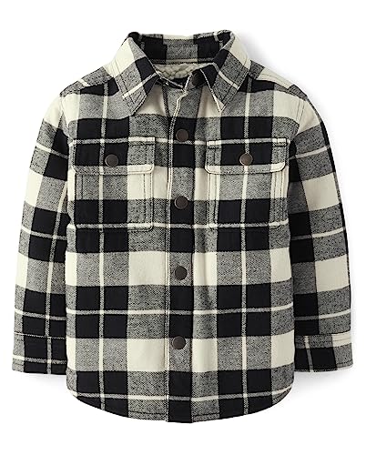 Image of The Children's Place Baby-Boys and Toddler Sherpa Lined Shirt Jacket