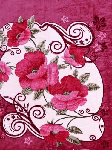 Image of Monte Carlo Double Bed Heavy Winter Blanket (160 X 220) Roman Plus 1 Ply Super Soft 550 GSM | 3 KG, (240x220 CM), Magenta