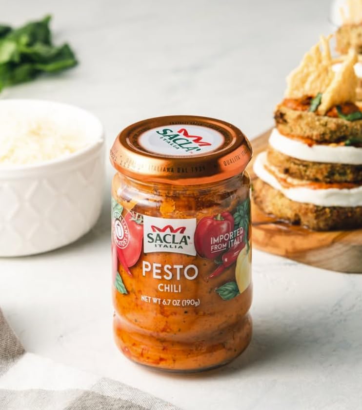 Amazon.com: SACLA Chili Pesto | Hot & Spicy Italian Pesto Sauce