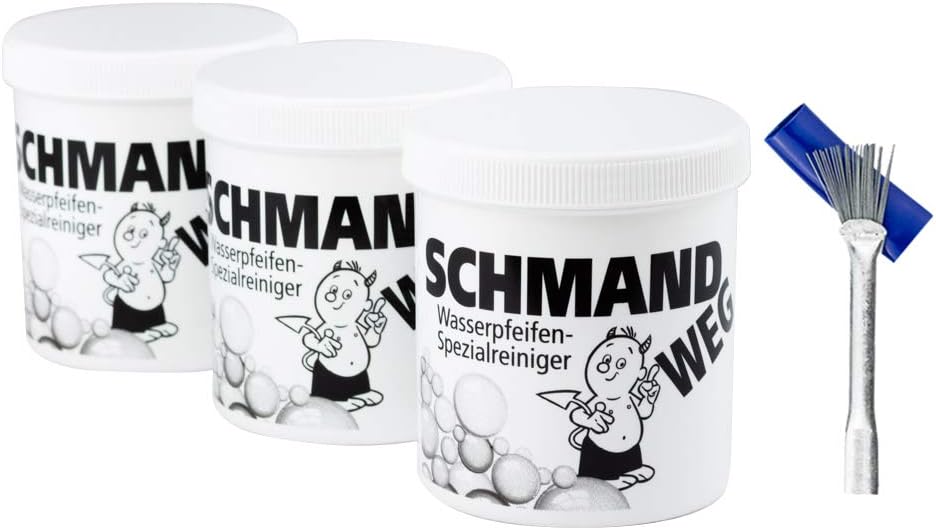 Schmand WEG Cleaner 1 Lata Cada uno 150 Gramos - Bong Cleaner Shisha Cleaner Waterpipe Cleaner Glass Cleaner (3 latas)