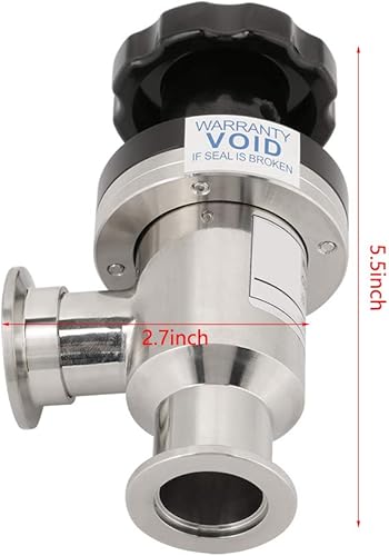 Miniatura 3 de Yosoo KF25 304 válvula de acero inoxidable de alto vacío manual de ángulo recto válvula de aislamiento de fuelle