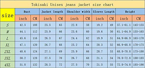 Tokisaki Anime Fullmetal Alchemist Jeans Jacket Edward Elric Cosplay Costume Alphonse Elric Hooded Sweatshirt Men Trucker Jacket (S, Fullmetal Alchemist Je-1) #TOP5