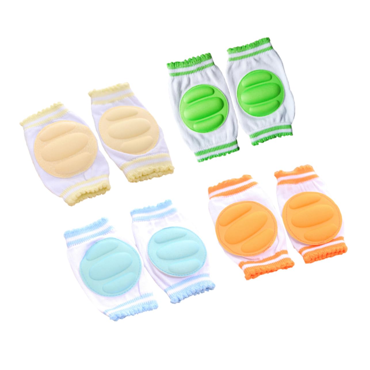 WRITWAA Toddler Kneepad Set 1 Set 4 Pairs Soft Sponge Kneepads for Babies Crawling and Kneeling Protection