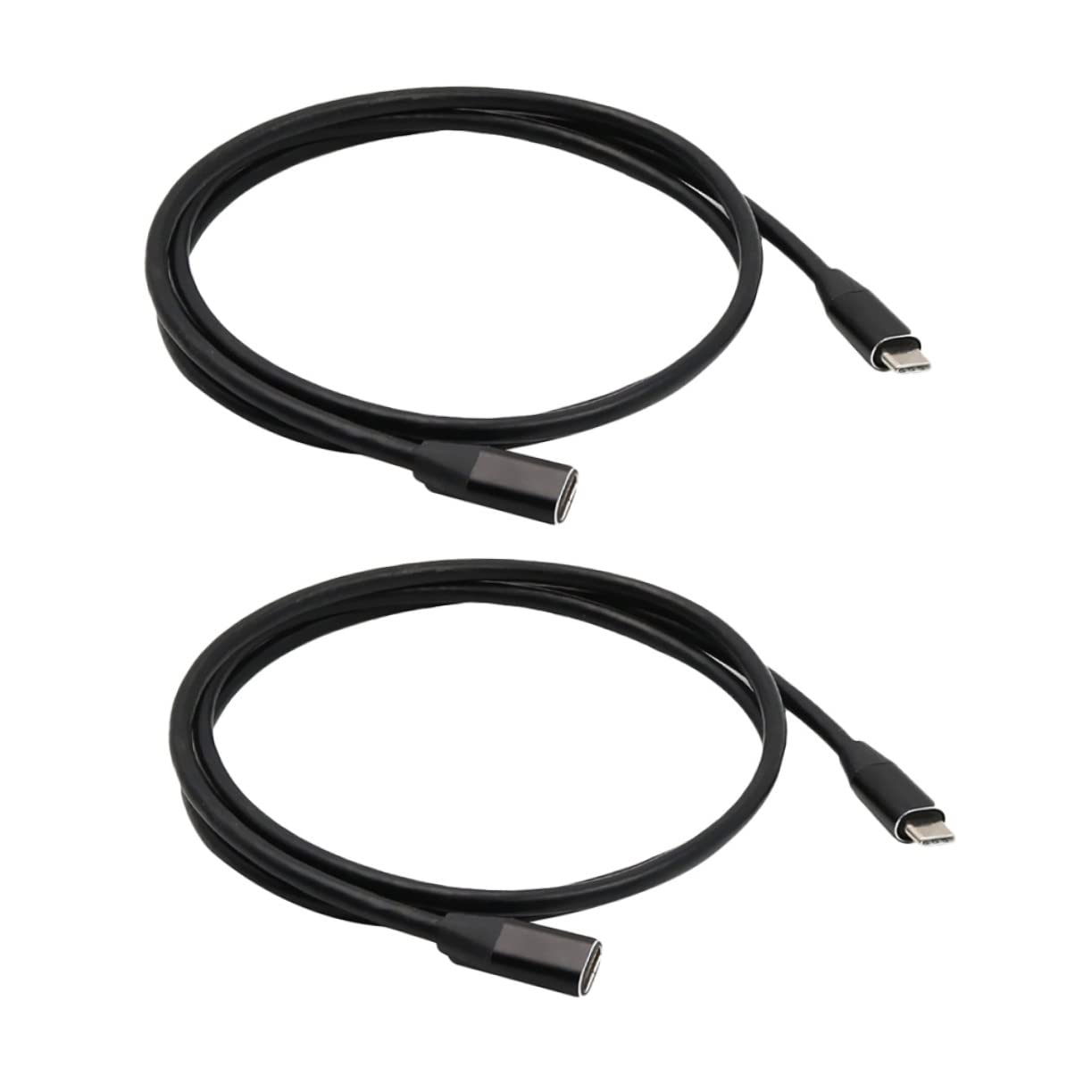 OSALADI 6piezas Cable De Extensión Usb Type-c Macho Hembra Compatible Dispositivos Usb-c Carga y Transferencia De Datos Diseño Reversible Negro